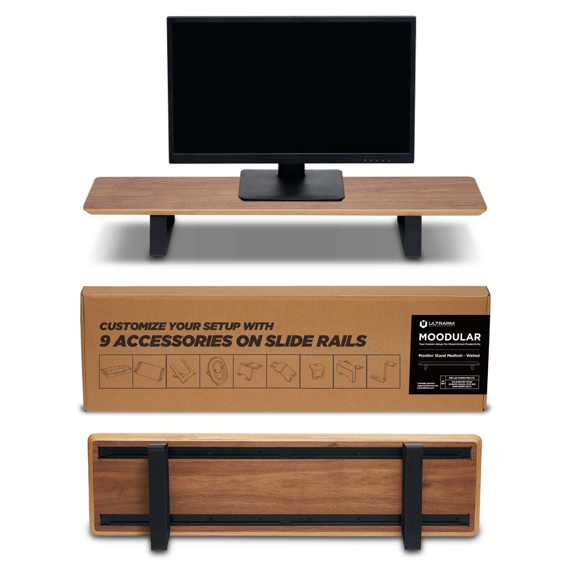 Amazon.com: ULTRARM Moodular Wooden Monitor Stand 33.4” (85cm
